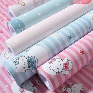 Decal dán tường có sẵn keo helo kitty cuộn 10m x 60cm