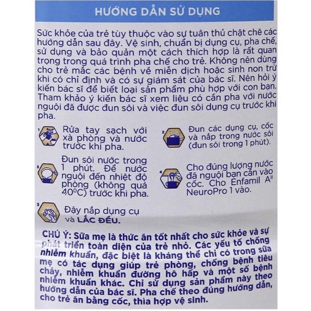 Sữa bột Enfamil AII Neuropro Infant Formula số 1 800g (0 - 6 tháng)