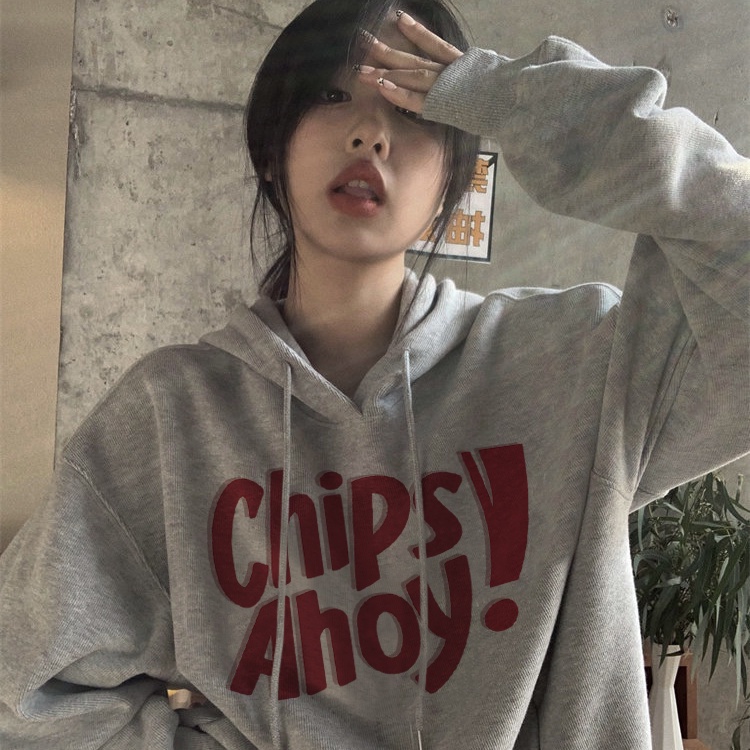 Áo Hoodie Dáng Rộng Thời Trang Mùa Đông Hàn Quốc Dành Cho Nữ