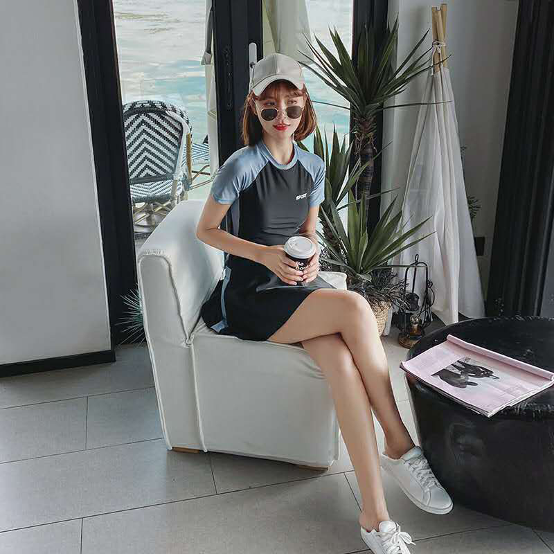 Đồ Bơi Nữ Váy 2 Mảnh Kín Đáo Ngắn Tay Phong Cách Hàn Quốc Dành Cho Học Sinh | BigBuy360 - bigbuy360.vn