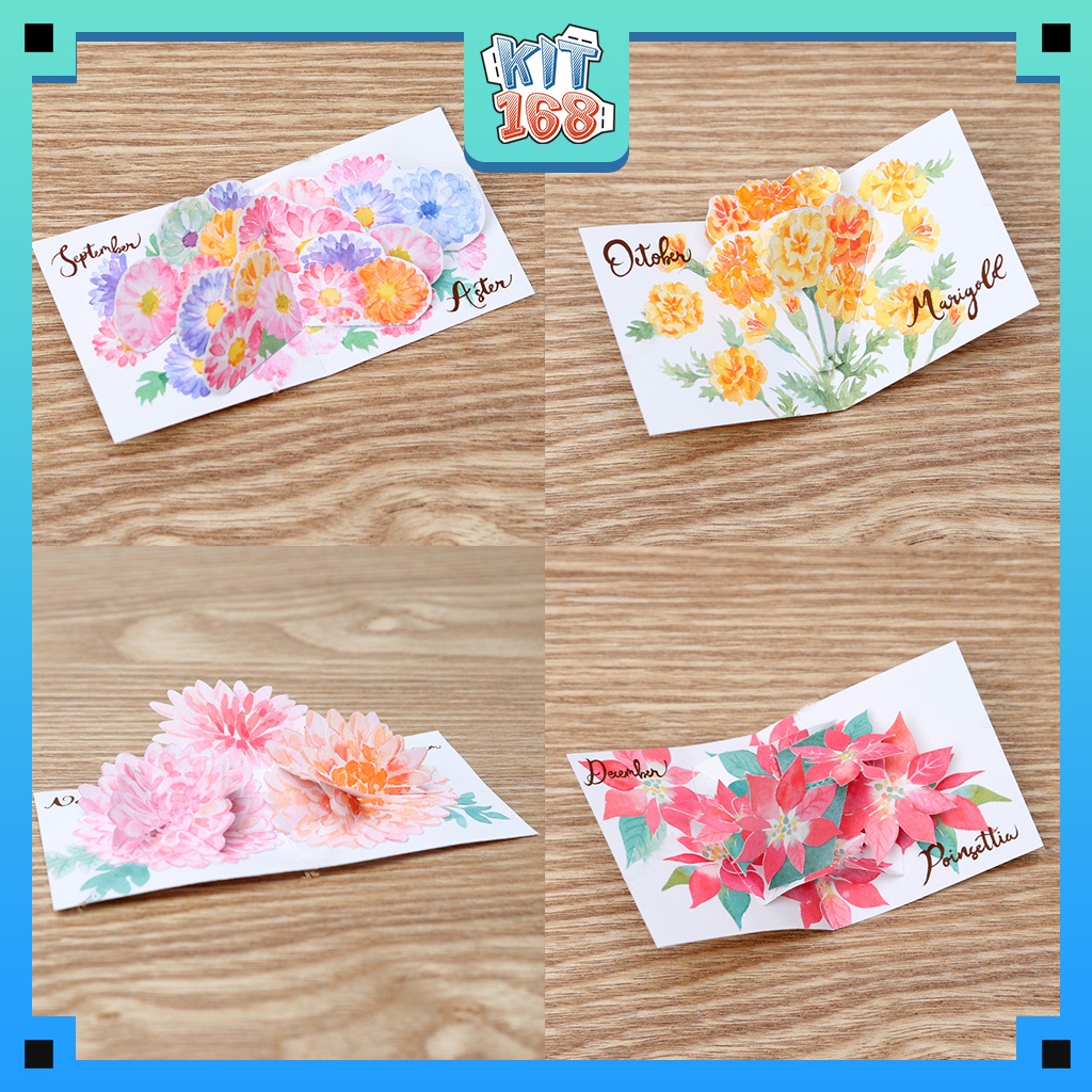 Mô hình giấy đồ vật đồ chơi Sách bông hoa 3D