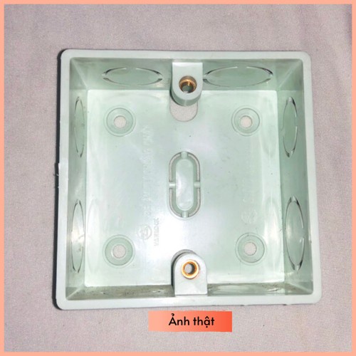 Đế Âm Vuông Cầu Thang Silo, Hộp Đế Âm Nhựa Vuông Đơn, Hộp Âm Tường Nhựa Vuông Lắp Đèn Cầu Thang Độ Bền Cao Chống Cháy