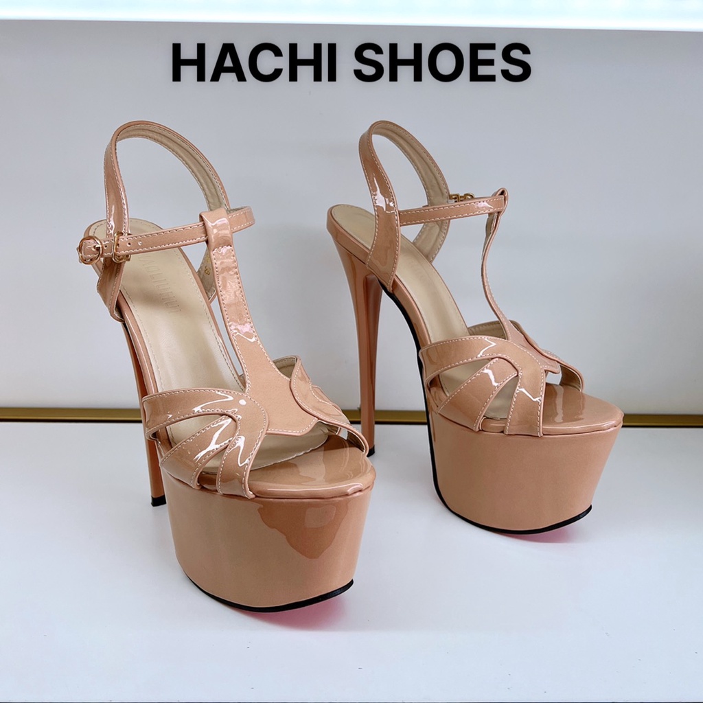 Giày Cao Gót Nữ Đế Đúp Gót Nhọn Giày Hoa Hậu Catwal cao 17cm size 34-38 fulbox 8038-A3