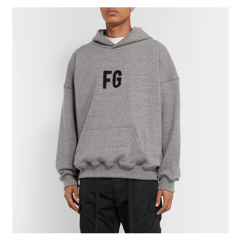 FOG FEAR OF GOD Season 6 Main Line Wealth FG Flocking Embroidered Sweater High Street Trend Hoodie