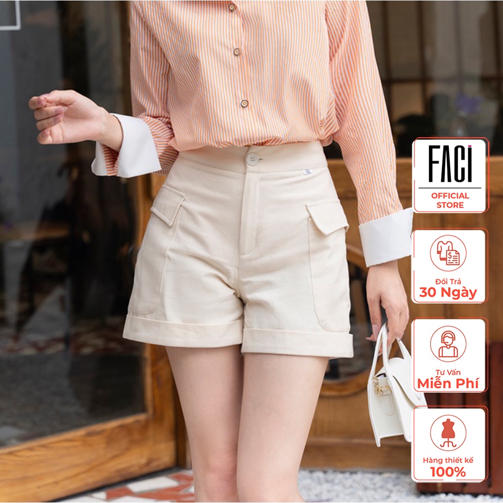 Quần Đùi Nữ Boohy Short Cạp Cao, Quần Short Nữ Chất Vải Kaki Cao Cấp Phong Cách Hàn Quốc Sang Trọng FA133