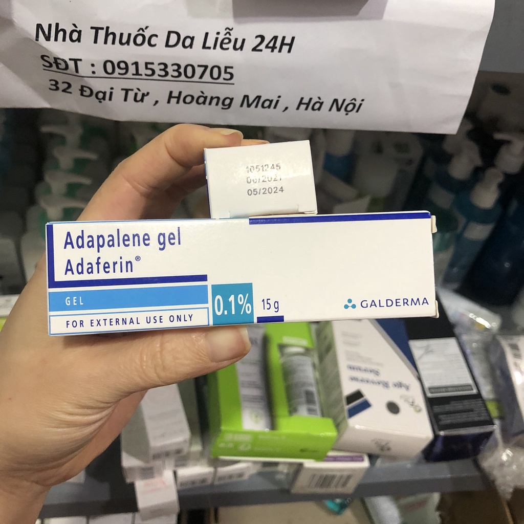 adapalene adaferin gel 15g giảm mụn ẩn