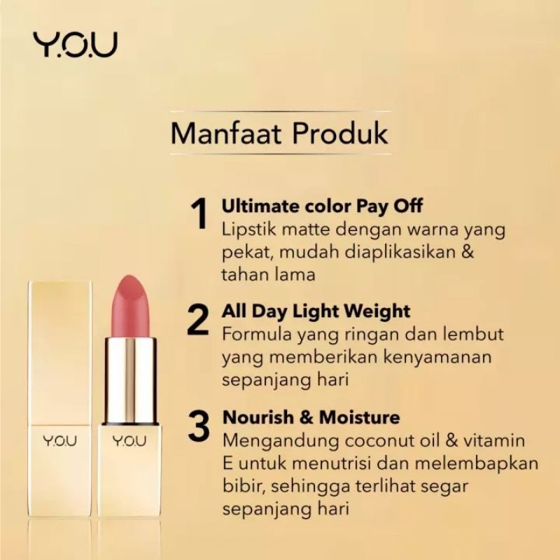 (hàng Mới Về) Son Lì Màu Vàng Cổ Điển You The Gold One | BigBuy360 - bigbuy360.vn