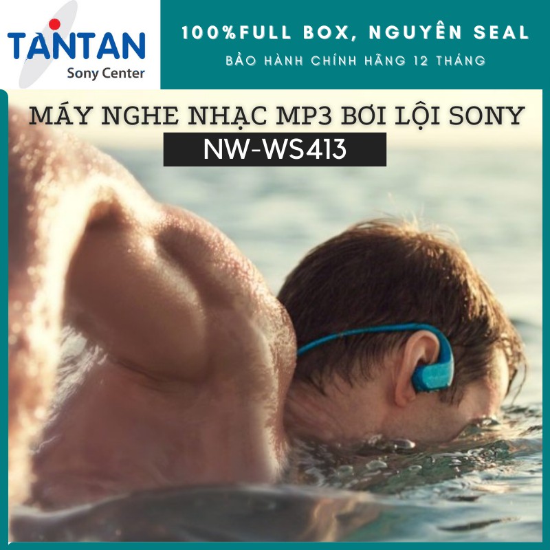 Máy Nghe Nhạc MP3 WALKMAN Sony NW-WS413 | Chống bụi, nước biển(IP68, IPX5/8) - Ambient Sound - Pin:12h - Sạc nhanh