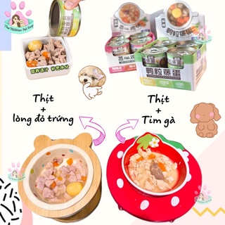 Súp hộp thịt và rau củ nấu sẵn cho chó