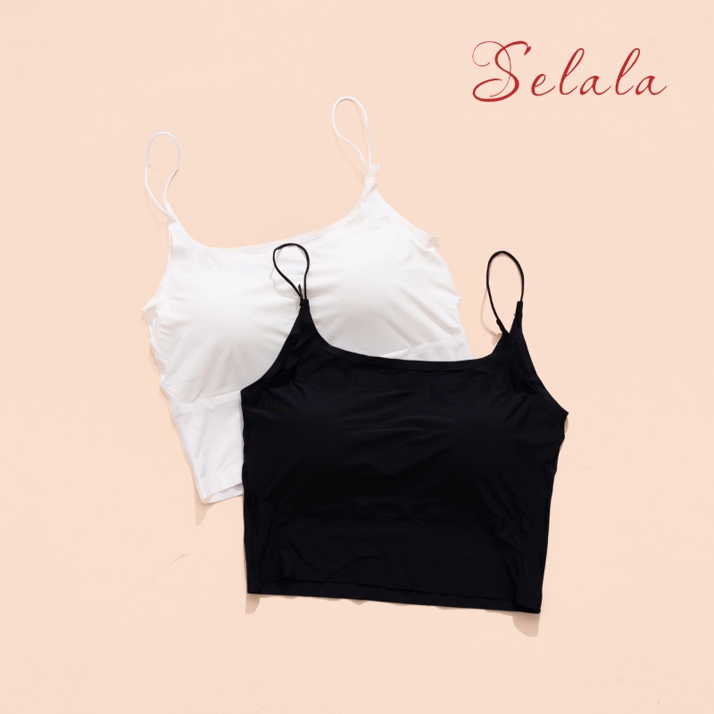 Áo 2 Dây Su Selala Dáng CropTop Tôn Dáng Mát Mịn 2D04