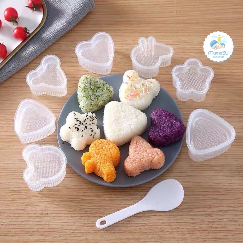 Khuôn làm Cơm Nắm Sushi Onigiri Bento nhiều hình cho bé cho bé ăn dặm - Khuôn tam giác