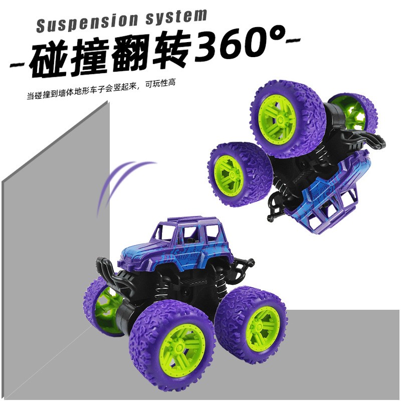 Đồ chơi Trẻ Em Xe Địa Hình Bánh Đà, Xe Quán Tính Nhào Lộn 360 Độ Cho Bé - Đồ chơi cực ngầu