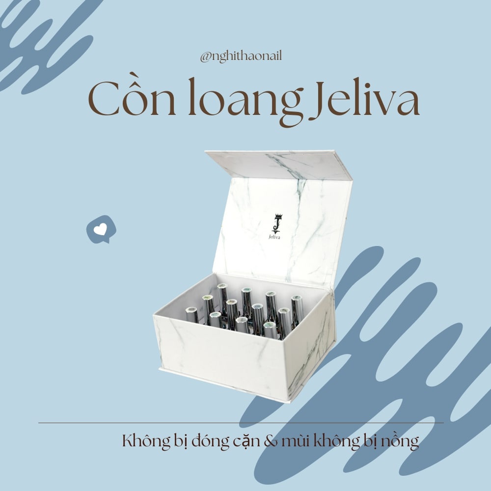 Set cồn loang nail Jeliva 12 màu