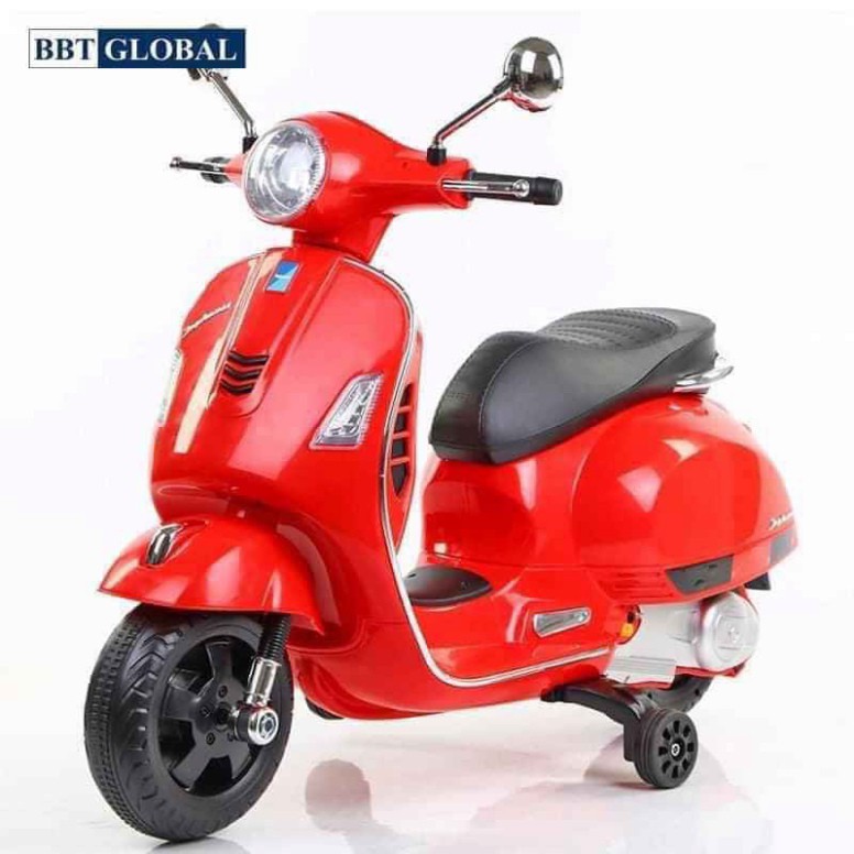 Xe máy điện moto 3 bánh Vespa TS-H6588 cho bé đạp ga vận động ngoài trời (Xanh-Hồng-Đỏ-Trắng)