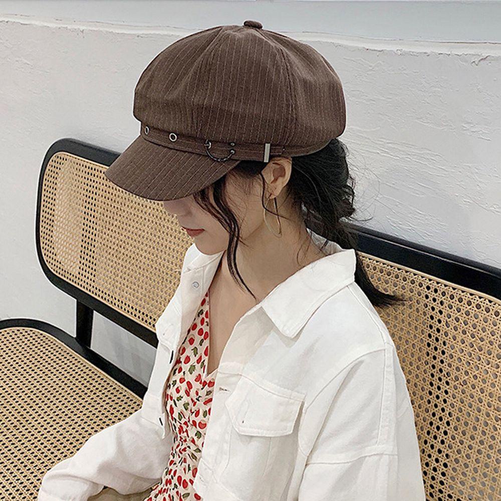Mũ Beret Cotton Màu Trơn Thời Trang Hàn Quốc Cổ Điển