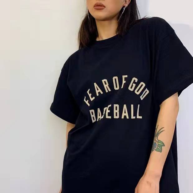Áo fear of god baseball essentials vải cotton áo from rộng nam nữ cổ tròn mẫu mới 2022 Semir