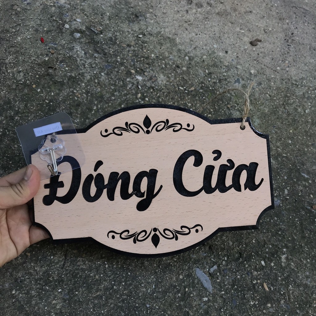 Bảng Đóng Cửa - Mở Cửa - Bảng Gỗ Treo Cửa