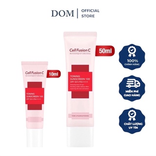 Kem Chống Nắng Cell Fusion C Toning Sunscreen 100 SPF50+ Nâng Tone 10ml - 50ml