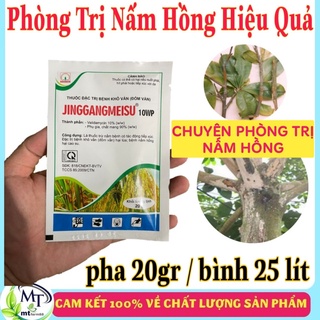Đặc Trị Nấm Hồng JINGGANGMEISU 10WP NICOTEX – 20gr - Đặc Trị Bệnh Khô Vằn Và Bệnh Nấm Hồng Cho Cây Cao Su - Hoa Mai