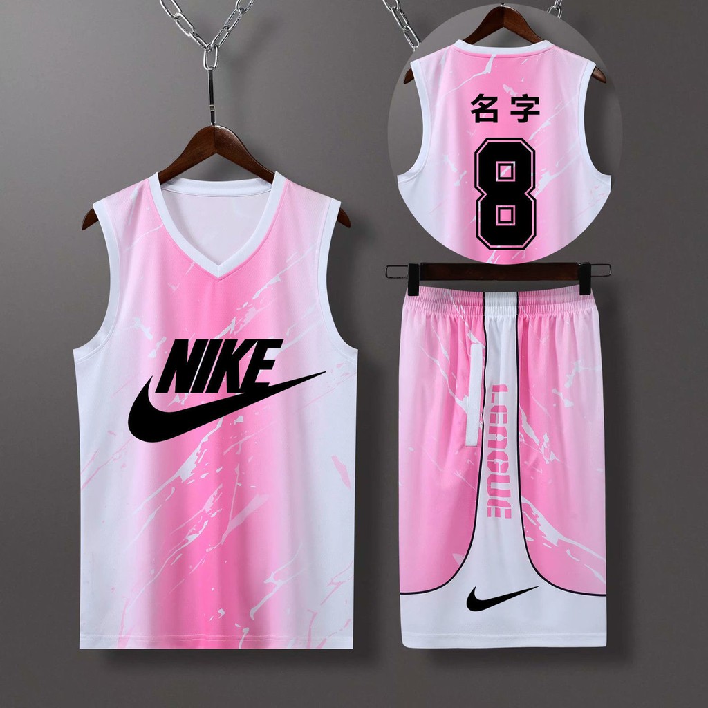 ♈♘2021 bộ quần áo đồng phục bóng rổ mới, nam, đội, in theo yêu cầu, màu gradient, hợp thời trang của học sinh, nữ