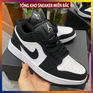 Giày thể thao Jordan 1 đen trắng cổ thấp, Giày JD low panda nam nữ siêu hot dễ phối đồ - Hàng chuẩn Full Box Bill -Top1