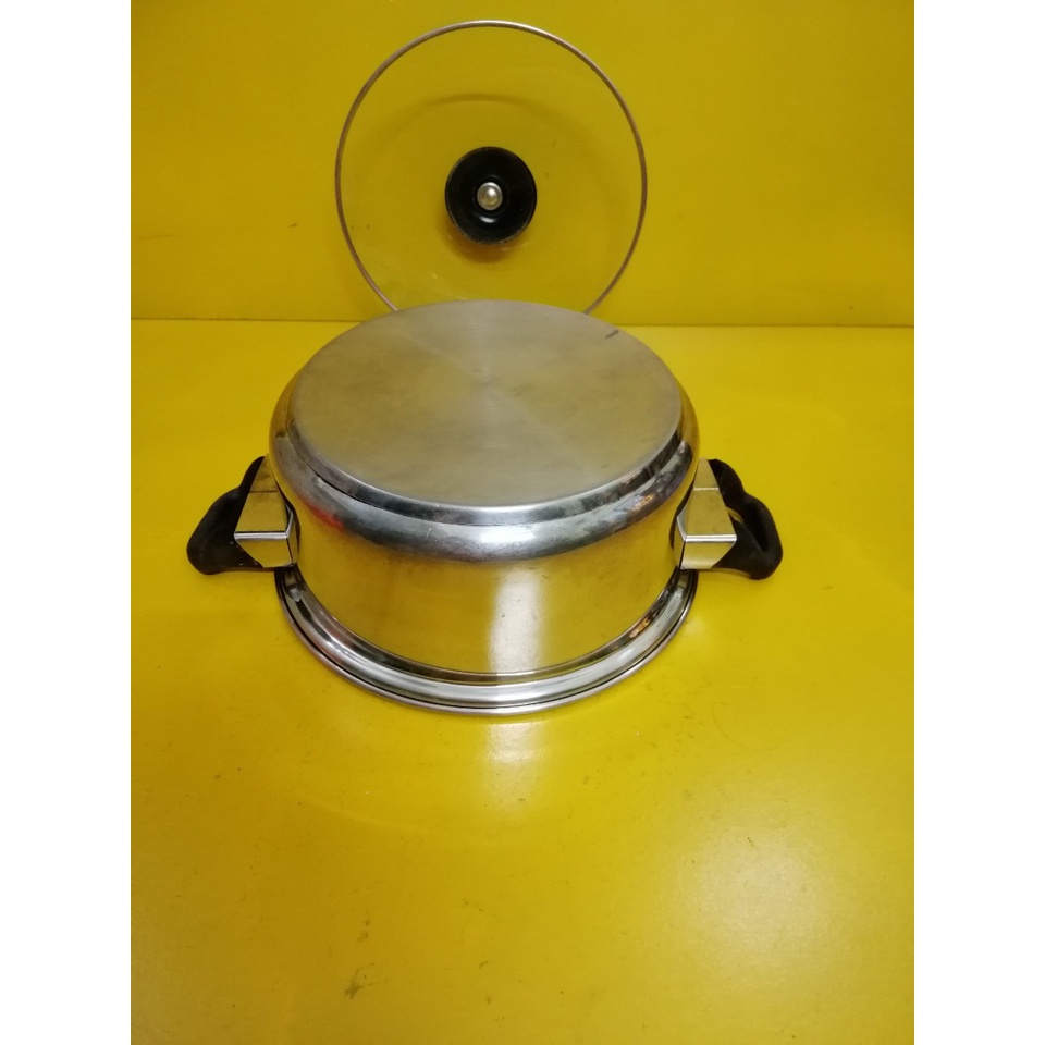 Nồi inox nội địa Nhật, size 22cm, cao 10cm (mã 827), Dùng được bếp từ