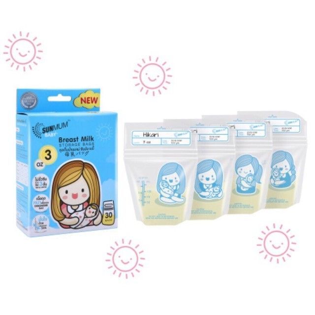 Hộp 30 túi trữ sữa Sunmum 100ml - Thái Lan