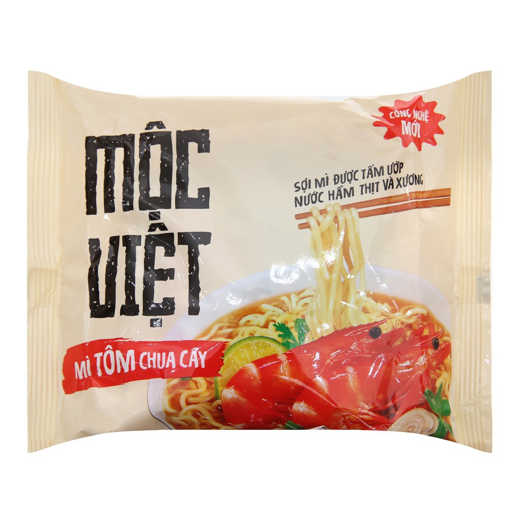 (THIỆN CHIẾN MART) Thùng 30 gói mì Mộc Việt tôm chua cay 75g (SHOP YÊU THÍCH)