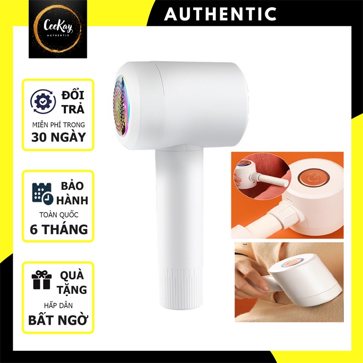 Máy cắt lông xù quần áo đa năng 2in1 có thể cắt xơ len vải và hút bụi, tích hợp đèn, không dây LINT