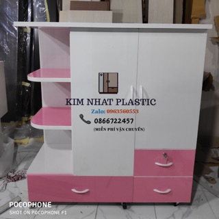 Tủ nhựa Đài Loan cho bé trắng hồng siêu đẹp freeship tphcm