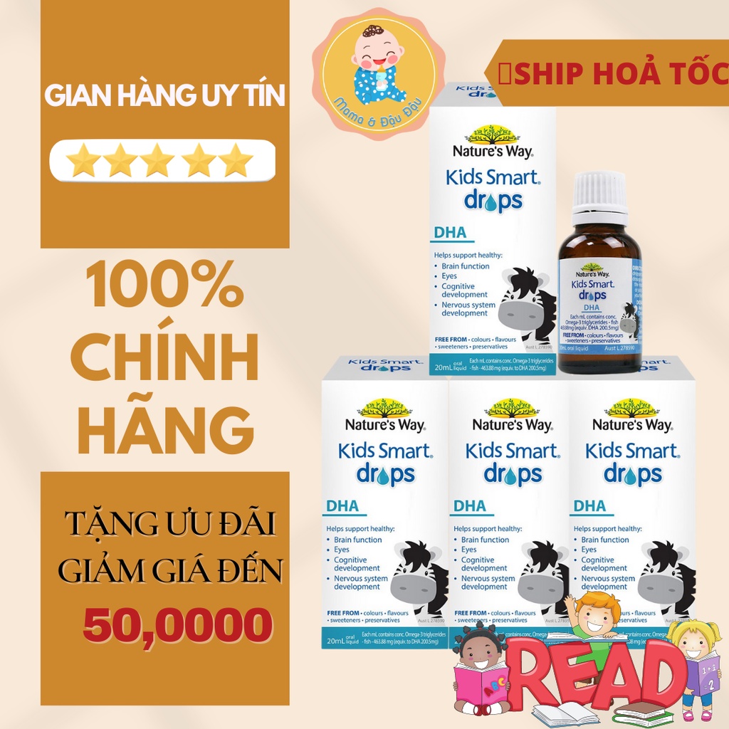 [CHÍNH HÃNG][ÚC] KIDS SMART DHA GIỌT CHO TRẺ THÔNG MINH, SÁNG TRÍ