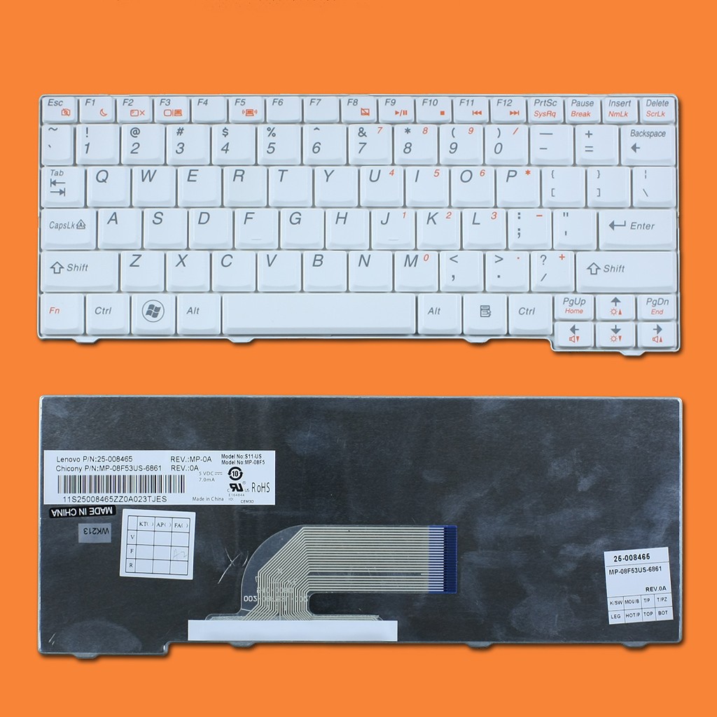 (KEYBOARD) BÀN PHÍM LAPTOP LENOVO S10-2 dùng cho IdeaPad S100C S10-2 S10-2C S10-3C (Đen)