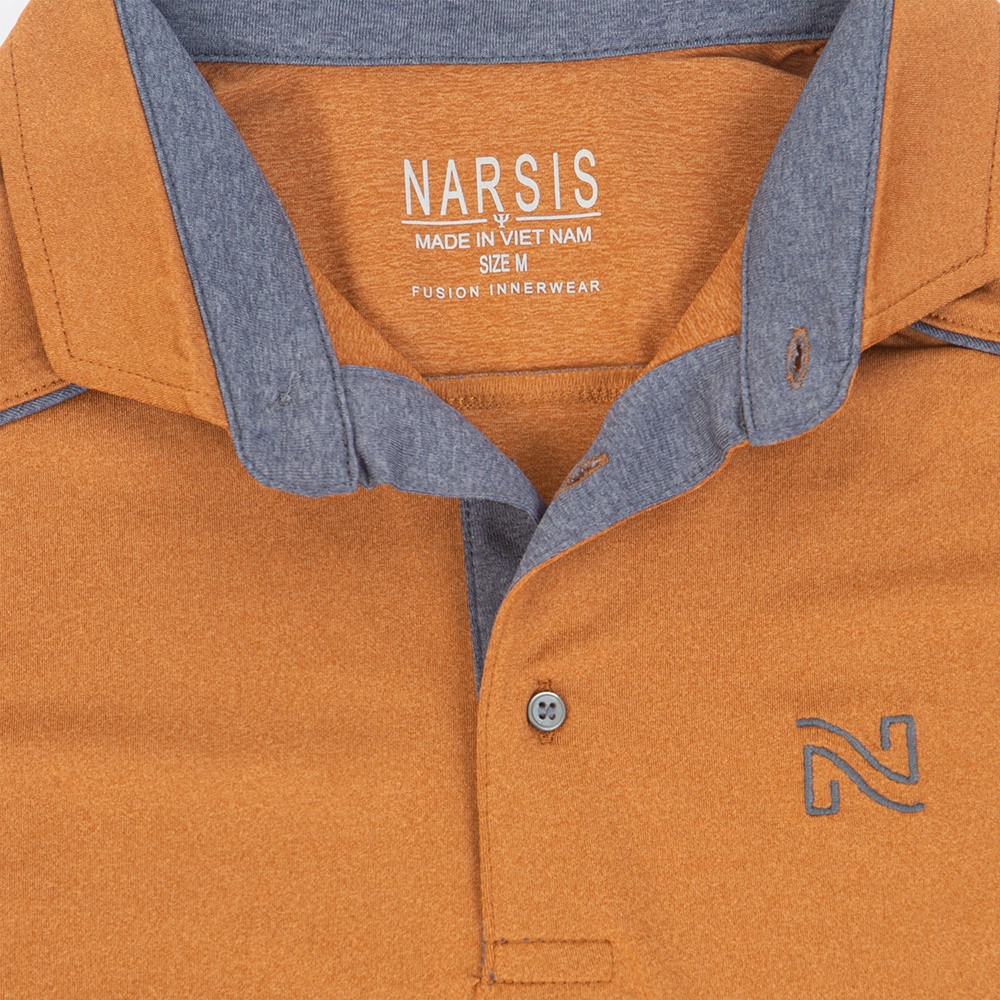 Áo polo nam cộc tay Narsis D7032 vàng đồng