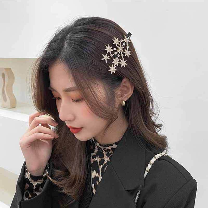 Phụ kiện kẹp tóc hình sao thủy tinh phong cách hàn quốc