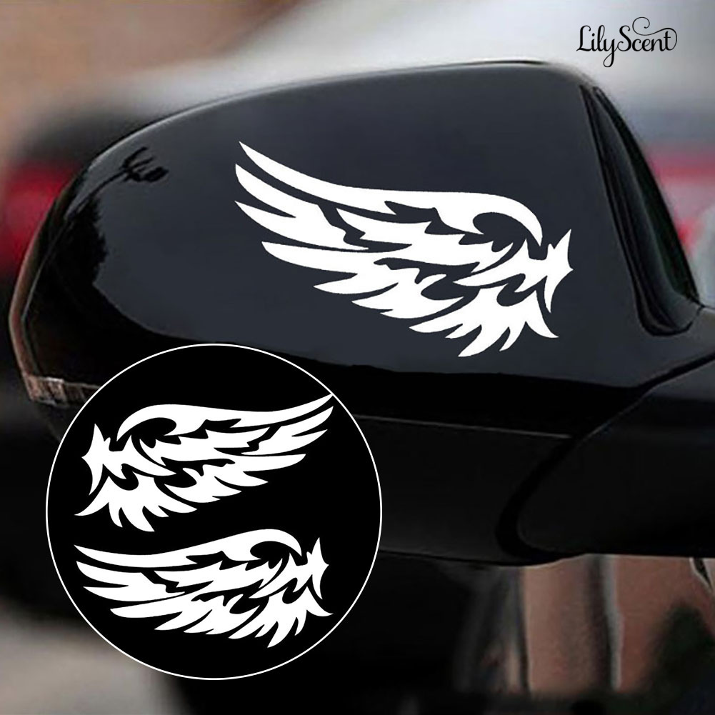 2Pcs Fashion Self-Adhesive Rearview Car Sticker Decor Decals