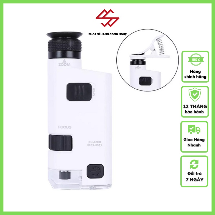 Kính lúp 300X-350X kẹp điện thoại 💗FREESHIP💗 Kính hiển vi 300X~350X BU350x