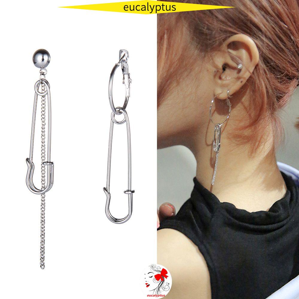 1 Đôi Bông Tai Hình Kim Băng Thời Trang Punk Dành Cho Nữ