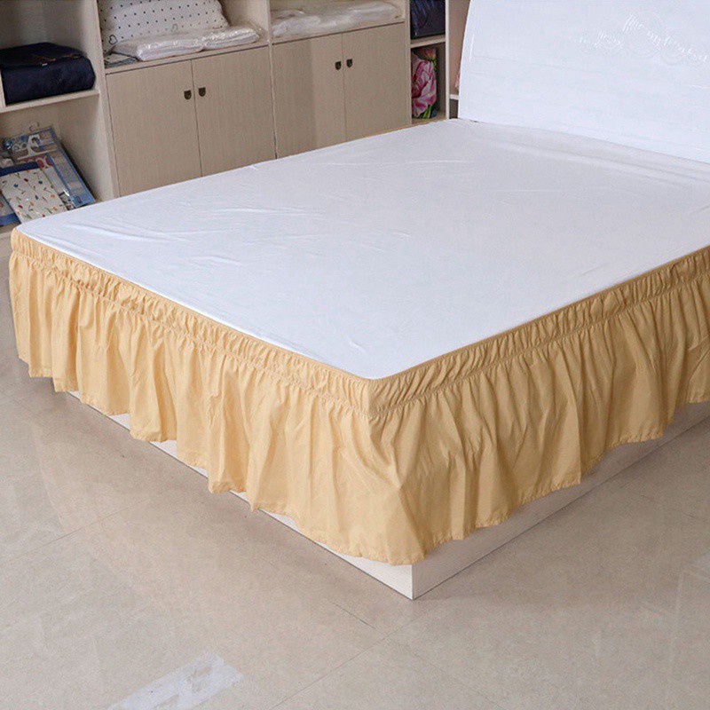 Váy ga giường màu trắng co giãn không có bề mặt bên trong dễ dàng sử dụng tại nhà