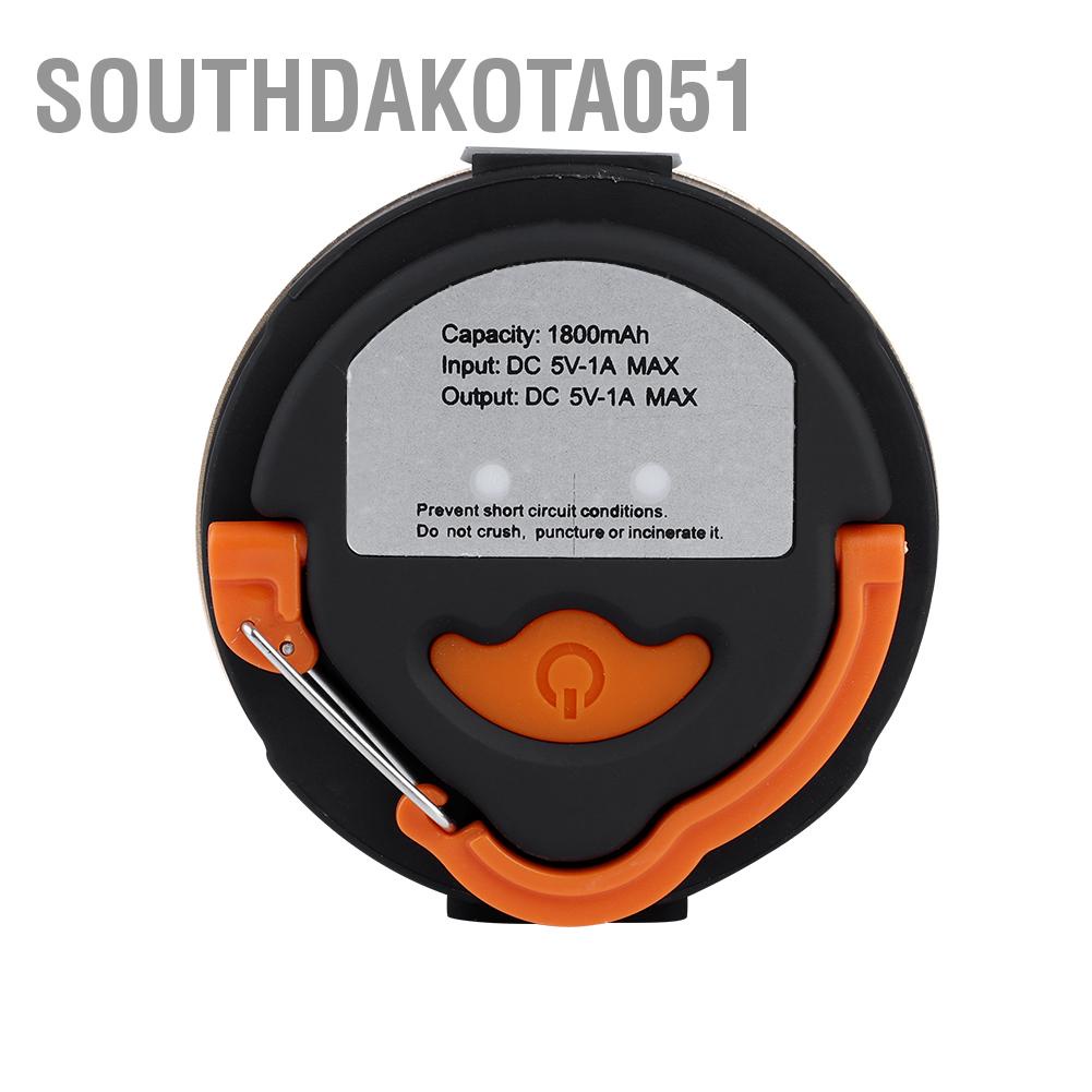 Southdakota051 Đèn LED ngoài trời chống thấm nước Mini có độ sáng cao treo cho lều cắm trại USB thể sạc lại