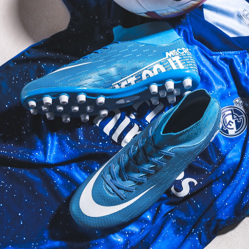 NEW SALE 35-44 FG Soccer Shoes Cổ CAO GIÀY ĐÁ BÓNG SÂN CỎ NHÂN TẠO giay da banh cr7 mercurial footba