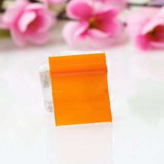 Gói 100c túi zip mini màu cam đựng ảnh thẻ, cúc áo, dây buộc tóc, hoa tai đồ nhỏ tiện dụng chọn size winmart