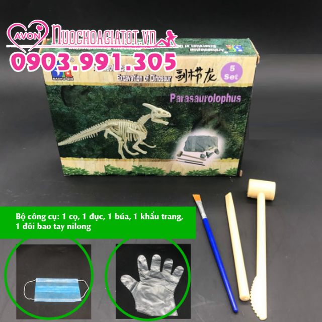 Đồ chơi game khảo cổ đào hóa thạch khủng long Dinosaur 16-20cm