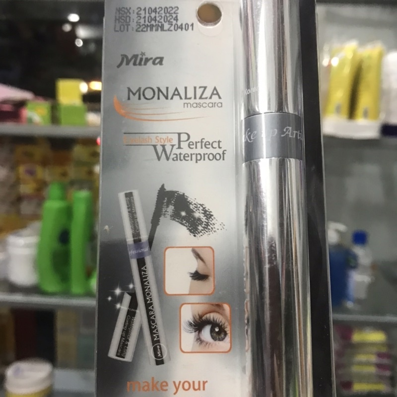 Mascara không trôi giúp cong mi 12h Mira Monaliza 9ml