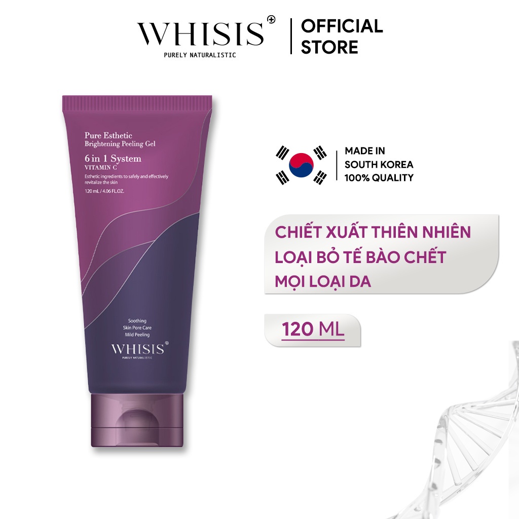 Gel Tẩy Tế Bào Chết Da Mặt WHISIS Pure Esthetic Brightening Peeling Gel  Giúp Giảm Tiết Dầu Và Giảm Mụn Thâm 120ml WPE | Shopee Việt Nam