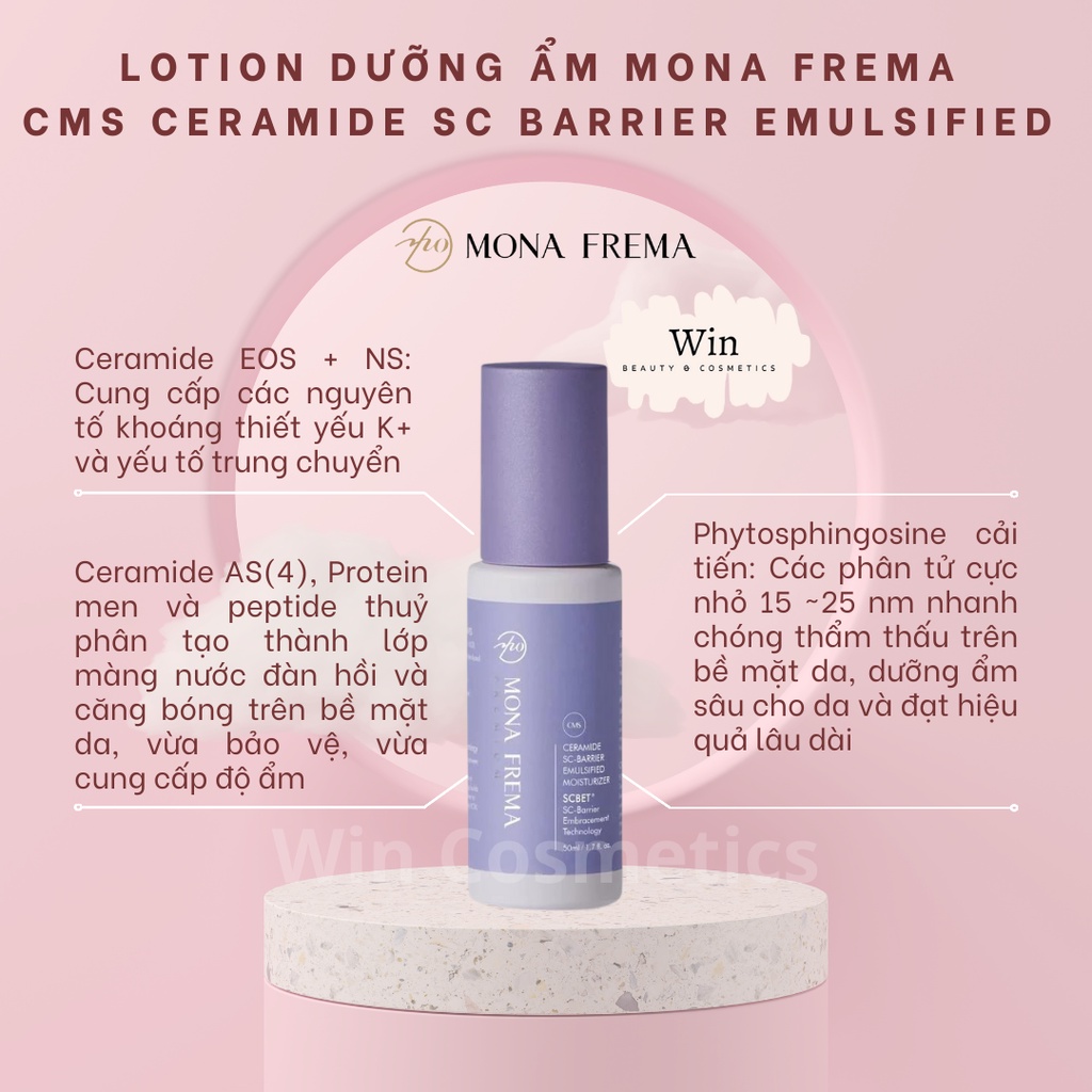 Lotion dưỡng ẩm Mona Frema CMS Ceramide SC Barrier Emulsified Moisterizer
