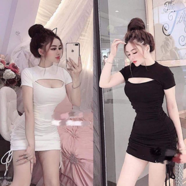 Đầm Dây Rút Tay Ngắn Cao Cấp Hình Thật Sản Phẩm | BigBuy360 - bigbuy360.vn