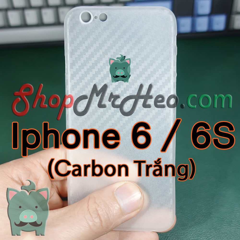 3 Cái Ốp Lưng Nhám Siêu Mỏng Giấy Vân Carbon Iphone 6 - Iphone 6s - IP6 - IP6s