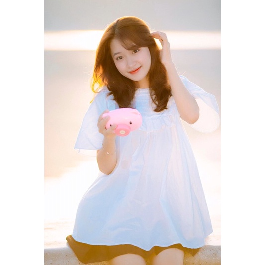 Váy babydoll xếp li ngang xinh xắn Pea Store