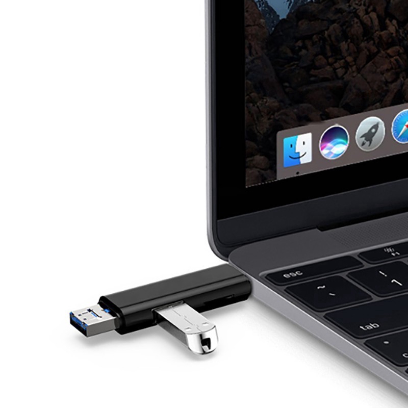 Đầu Đọc Thẻ Nhớ Usb 3.0 Type C / Usb / Micro Usb / Tf Đa Năng 5 Trong 1