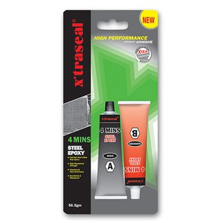 Keo dán Epoxy X’traseal 4 Minutes Steel 17ml x 2